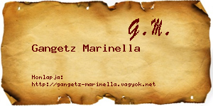 Gangetz Marinella névjegykártya